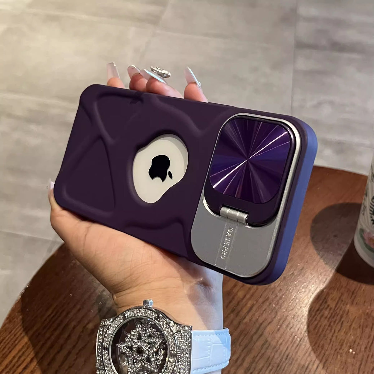 Magnetic suction lens holder phone case suitable for all Iphones