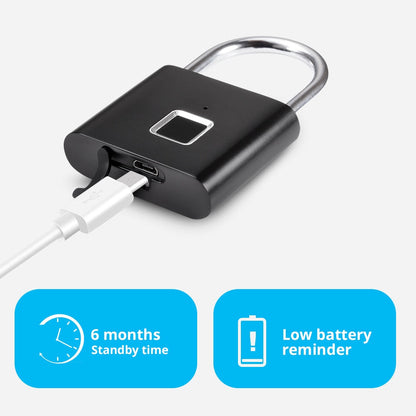 Fingerprint Padlock – Keyless Biometric Smart Lock for Bags & Lockers