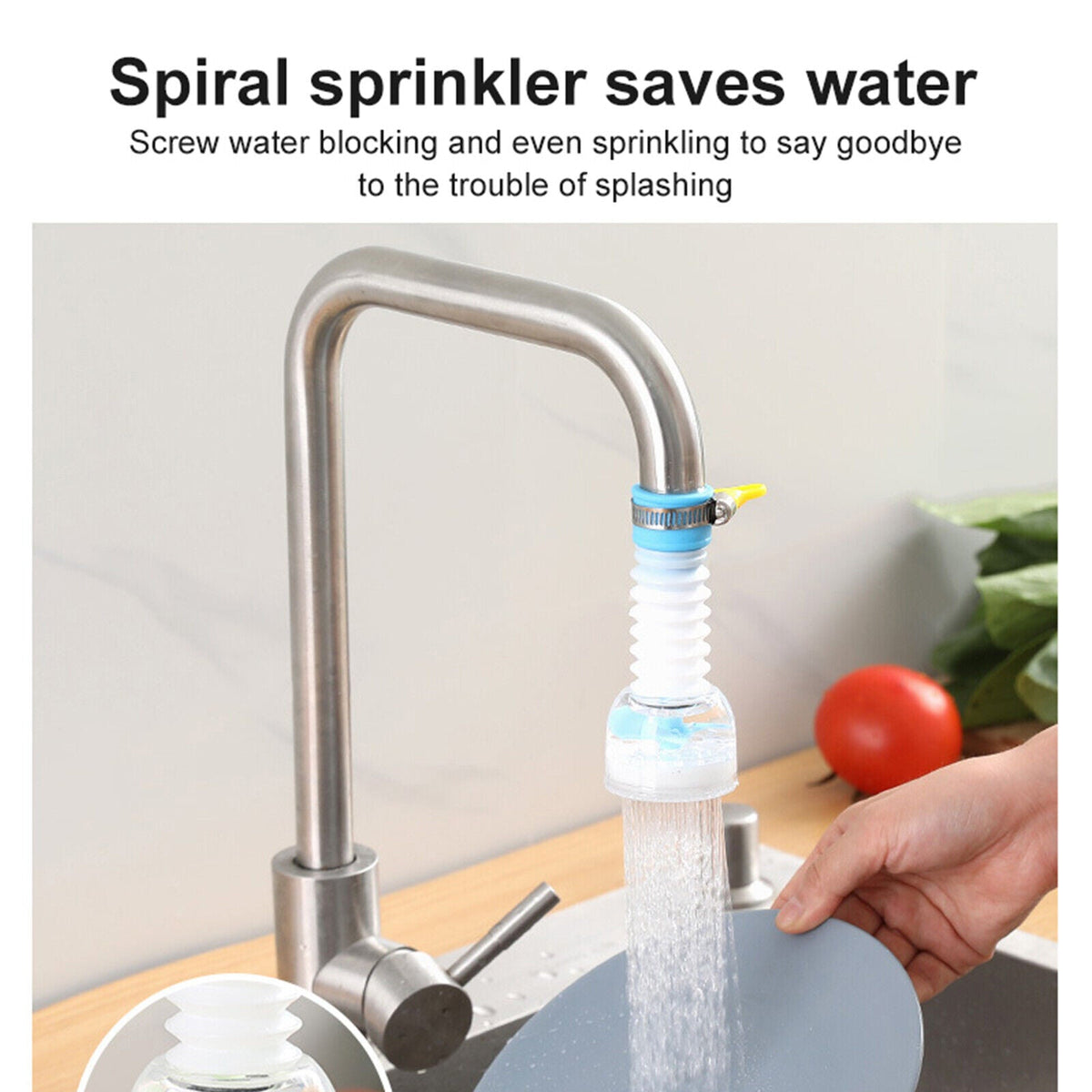 360° Rotating Tap Extender – Kitchen Sink Faucet Attachment